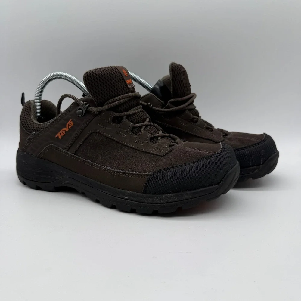 Teva Gannett Hiking Shoes Men 9 Brown Suede Waterproof Low Top 1003026